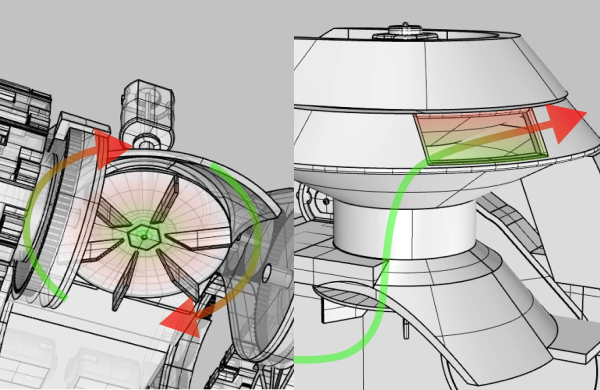 Blower-based snow intake mechanism